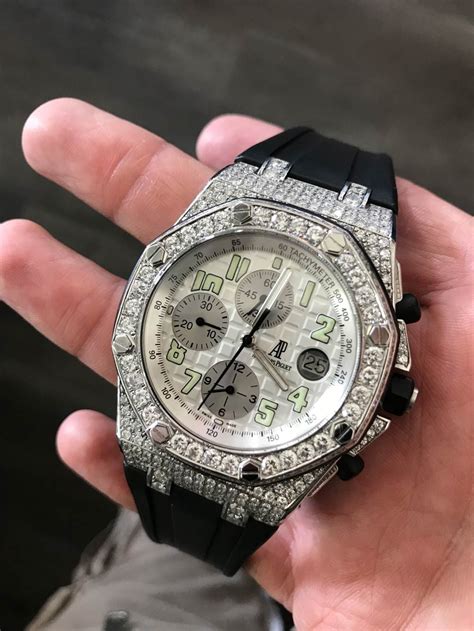 ap royal oak bust down|audemars piguet iced out.